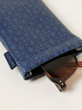 FatFace Navy Blue Woodblock sunglasses case (British brand)