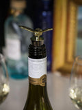 Selbrae House Gold Bee bottle opener and stopper set (British brand)