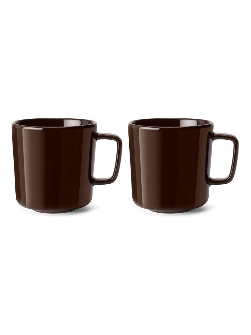 LSA International set of two white collective porcelain mugs, 370ml each, UK version