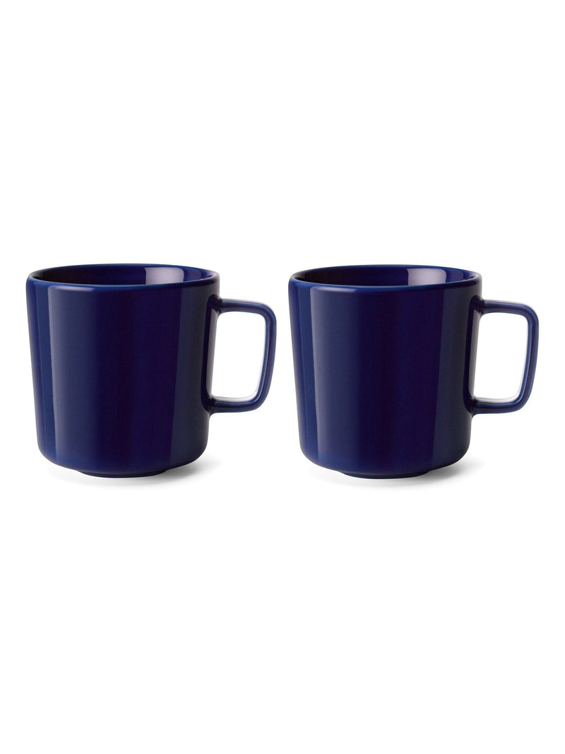 LSA International Set of 2 White Collective Porcelain Mugs 370ml