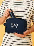 Jonnys Sister personalised gym wash bag, custom with initials and name (British brand)