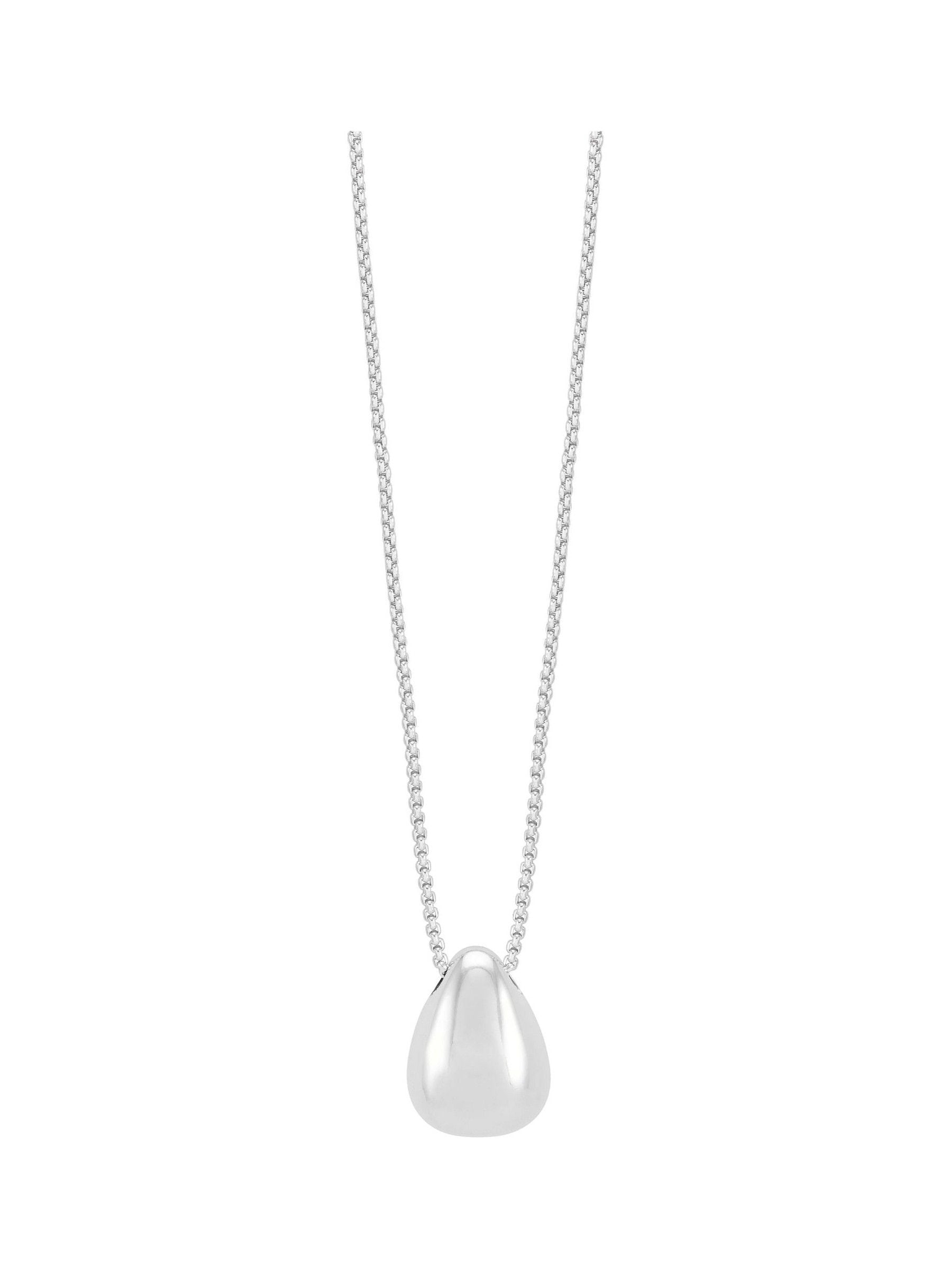 Estella Bartlett silver tone waterproof teardrop pendant necklace 44-48cm - British product