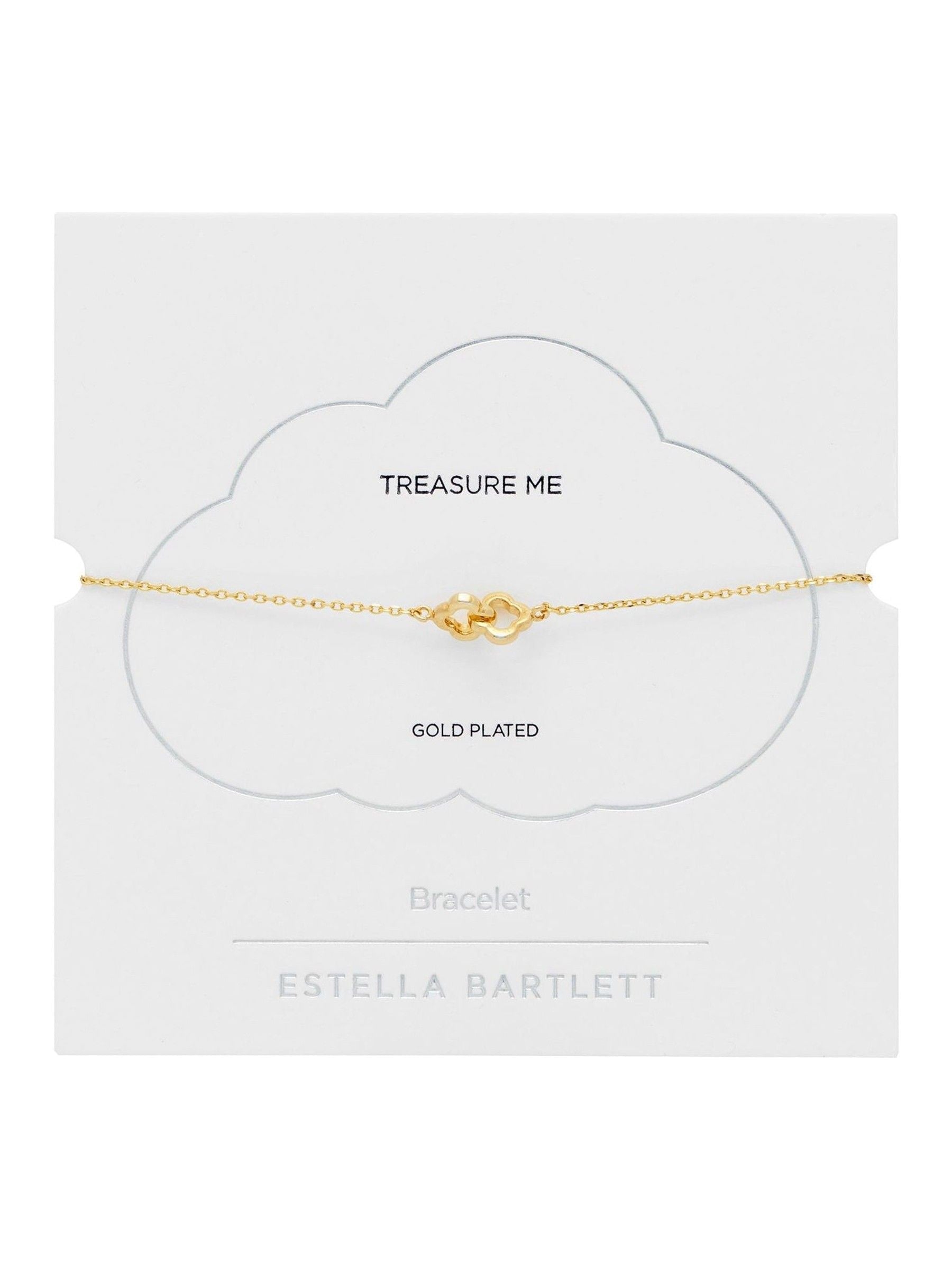 Gold Tone Double Linked Flower Bracelet for Daily Wear, 18 cm x 9 cm