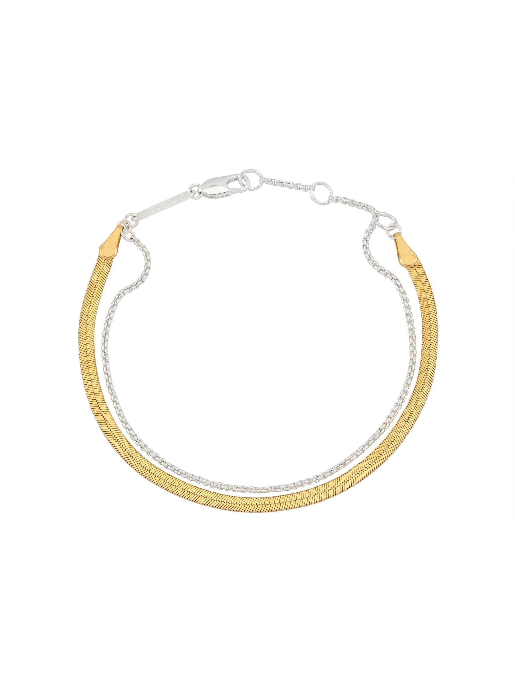 Estella Bartlett gold tone waterproof herringbone chain bracelet set - British product