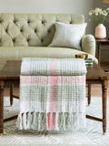 Nina Campbell Pink Check Brushed Throw