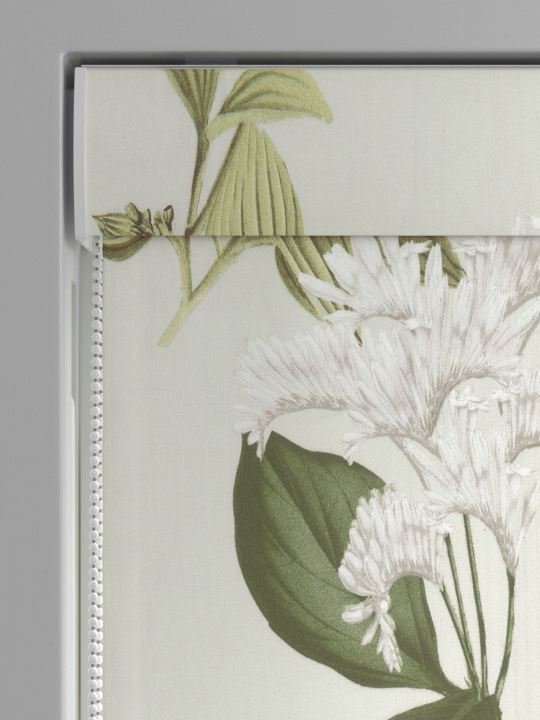 Green floral Roman blinds 910x910mm, imported from the UK