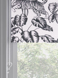 Black and white safari animal roller blind made to measure (British brand)