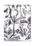 Black and white safari animal roller blind made to measure (British brand)