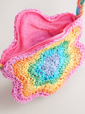 Little Bird straw effect pastel rainbow flower bag British product