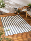 Yard Navy Blue Hayle Stripe outdoor rug (British brand)