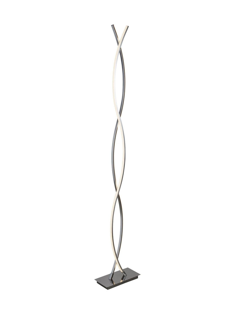 Searchlight Wave floor lamp chrome white, imported from the UK