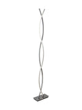 Searchlight Wave floor lamp chrome white, imported from the UK