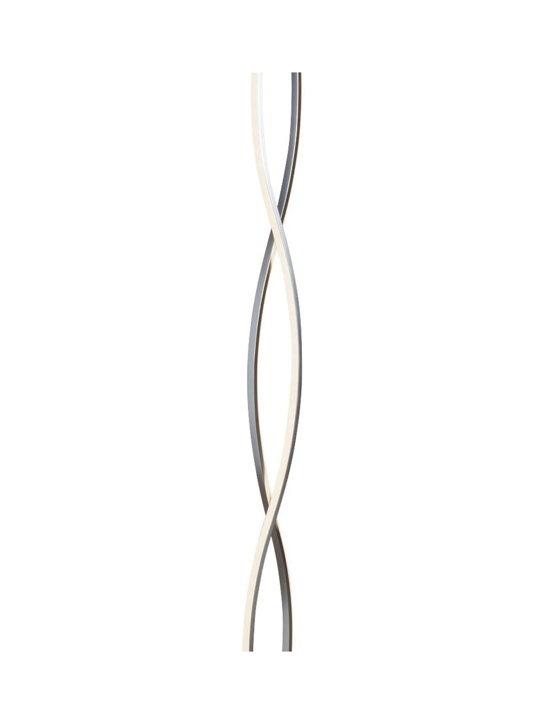Searchlight Wave floor lamp chrome white, imported from the UK