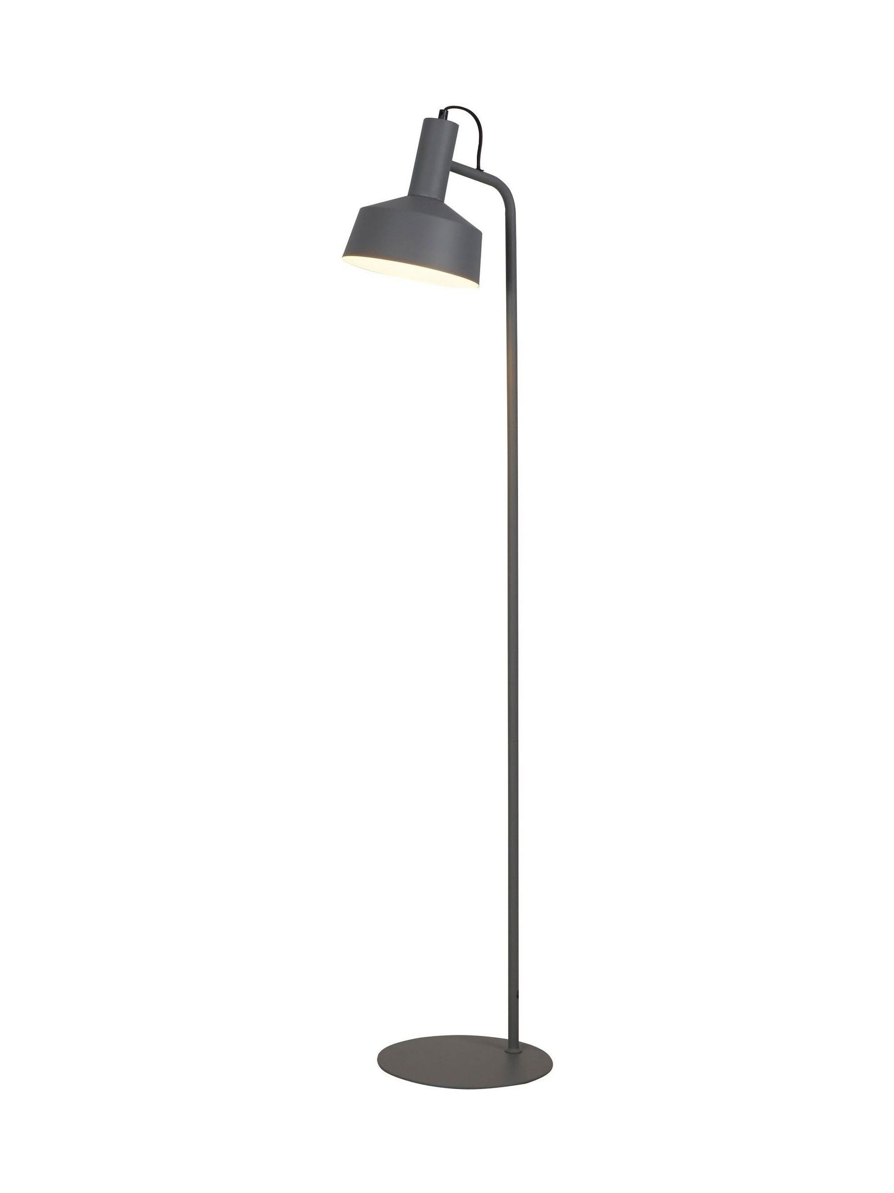 Searchlight Piero matt grey metal floor lamp 137cm, UK version