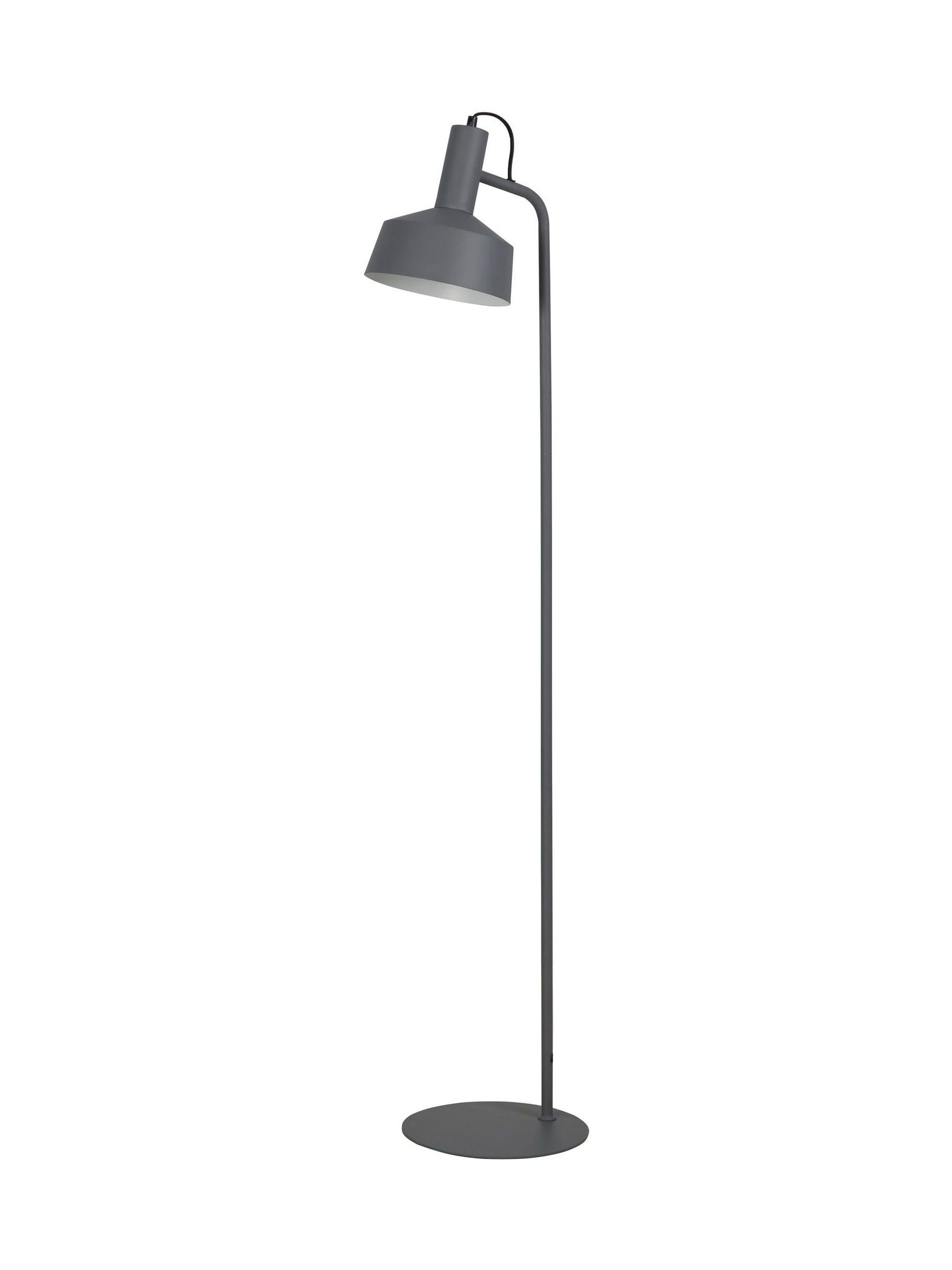 Searchlight Piero matt grey metal floor lamp 137cm, UK version