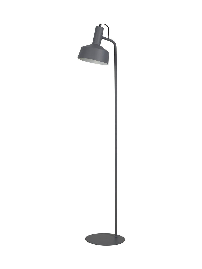 Searchlight Piero matt grey metal floor lamp 137cm, UK version