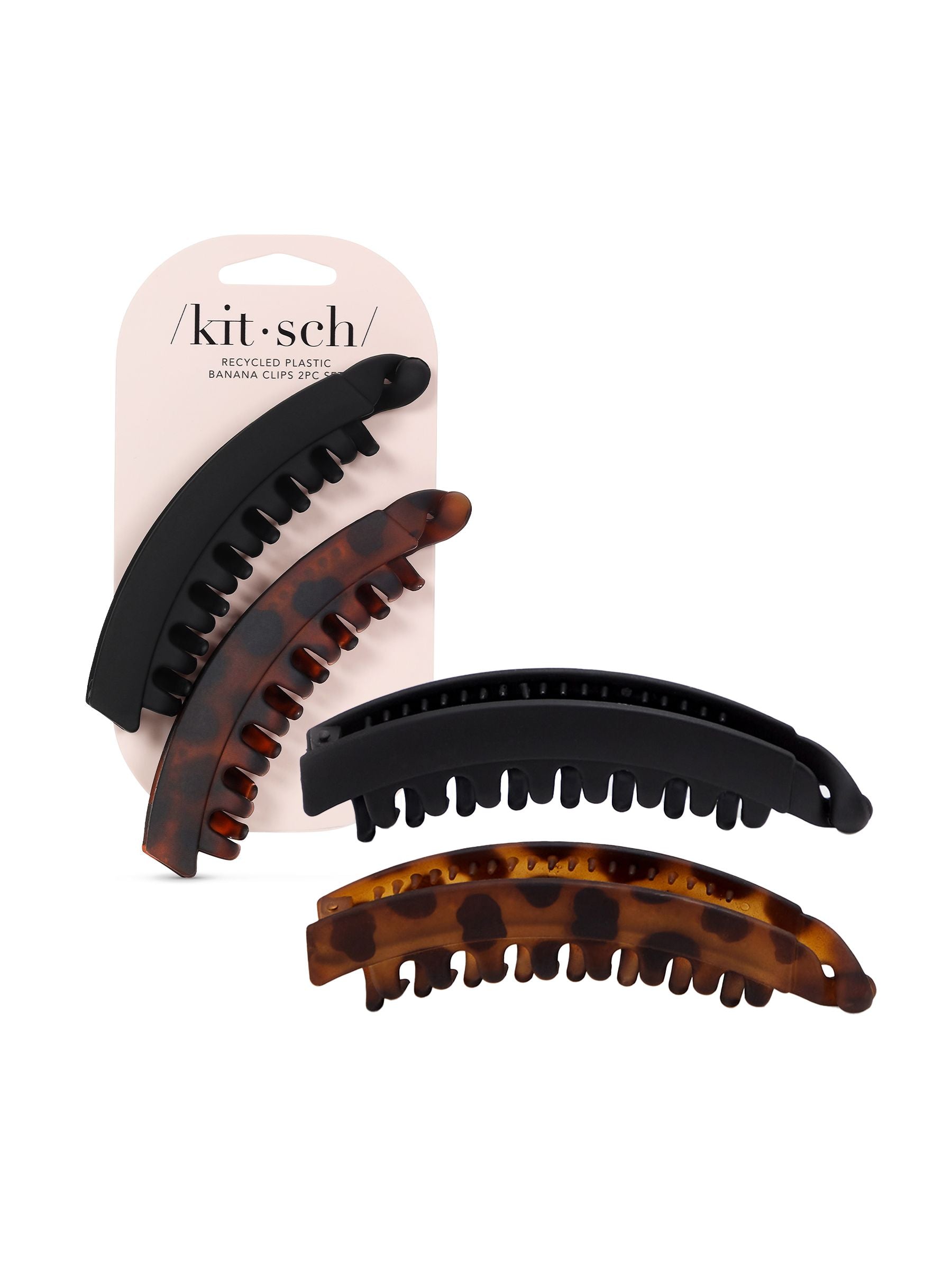Kitsch banana hair clips set 2 piece, UK version