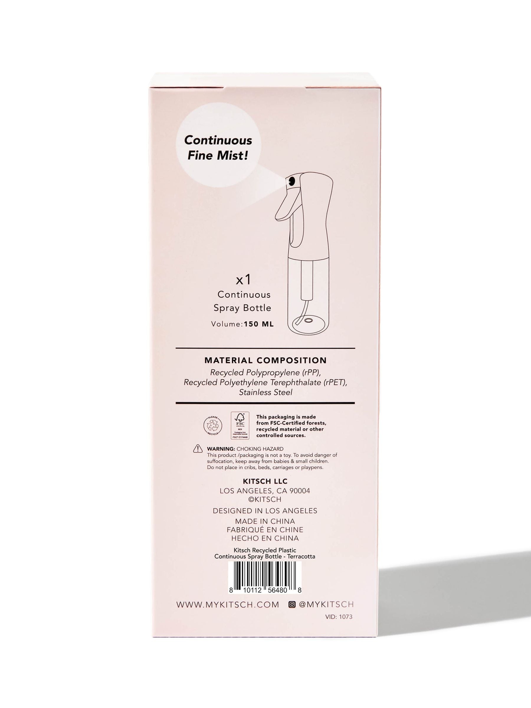 Kitsch terracotta continuous spray bottle, UK version
