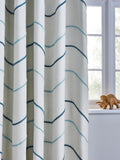 Blue Tuffted Wiggle Eyelet Blackout Curtains - British product
