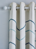 Blue Tuffted Wiggle Eyelet Blackout Curtains - British product