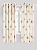 Neutral Diggers eyelet blackout curtains digger print (British brand)