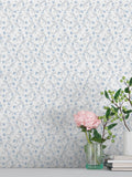 Galerie Blue Spring Blossom Floral wallpaper sample A4, UK version