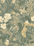 Galerie wallpaper sample Green Sommarang A4 - British product