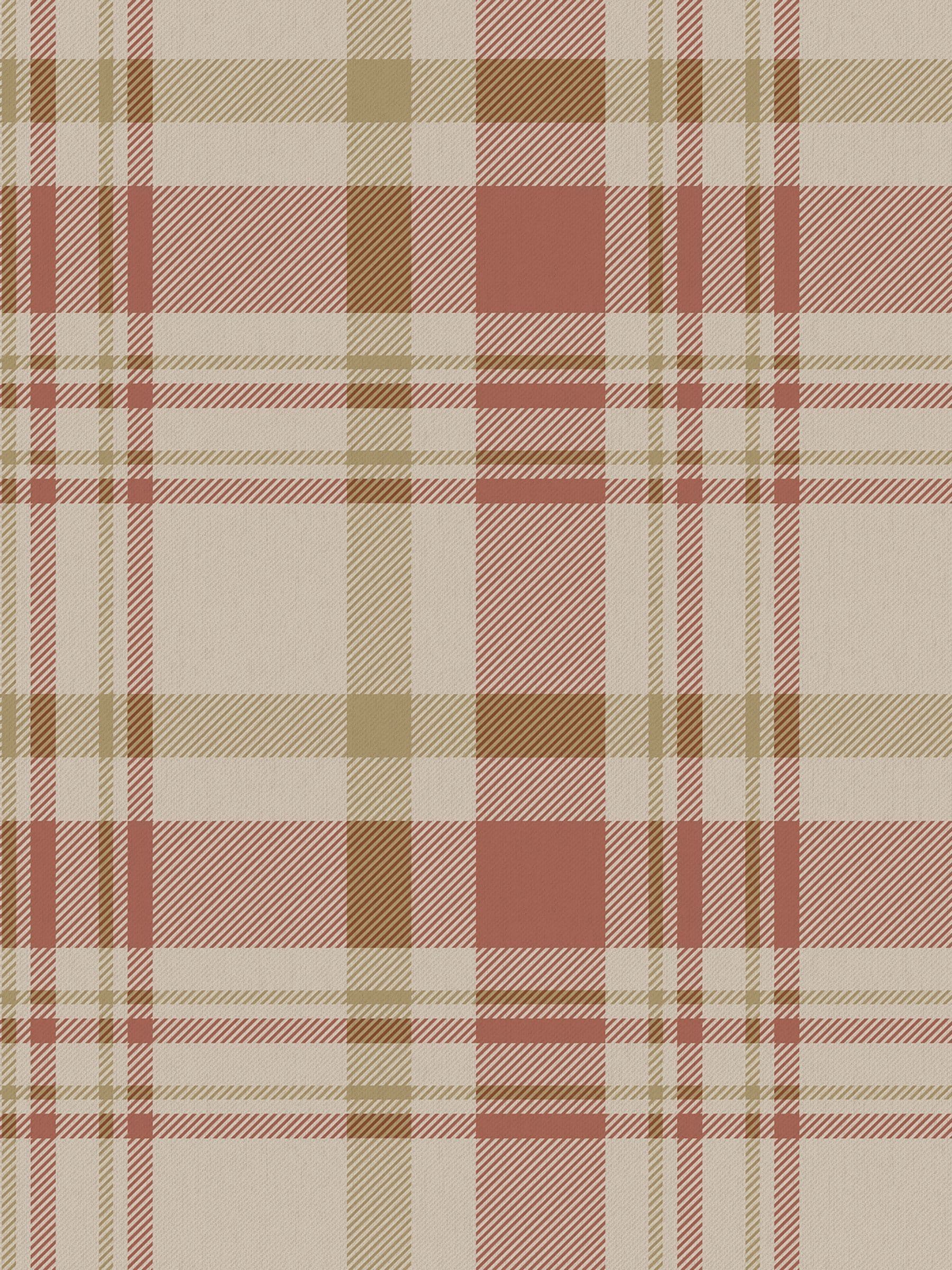 Galerie Red Spring Blossom Plaid wallpaper sample A4, imported from the UK