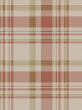 Galerie Red Spring Blossom Plaid wallpaper sample A4, imported from the UK