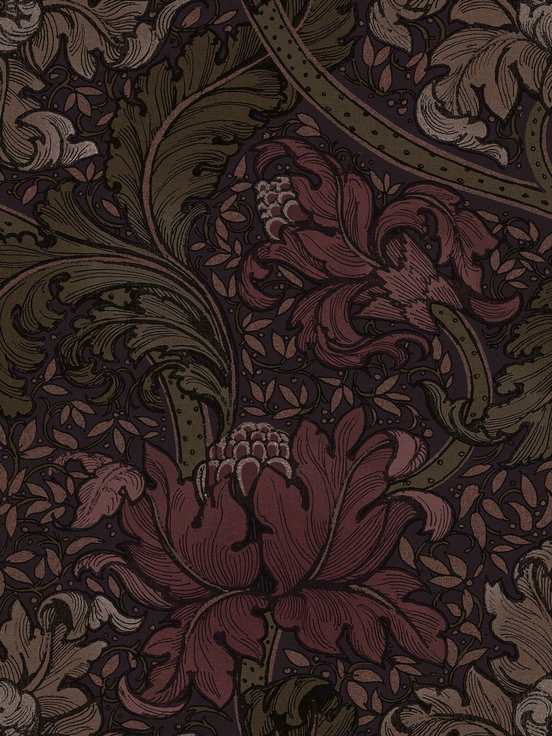 Laurence Llewelyn-Bowen red Morris Major floral wallpaper sample A4, imported from the UK