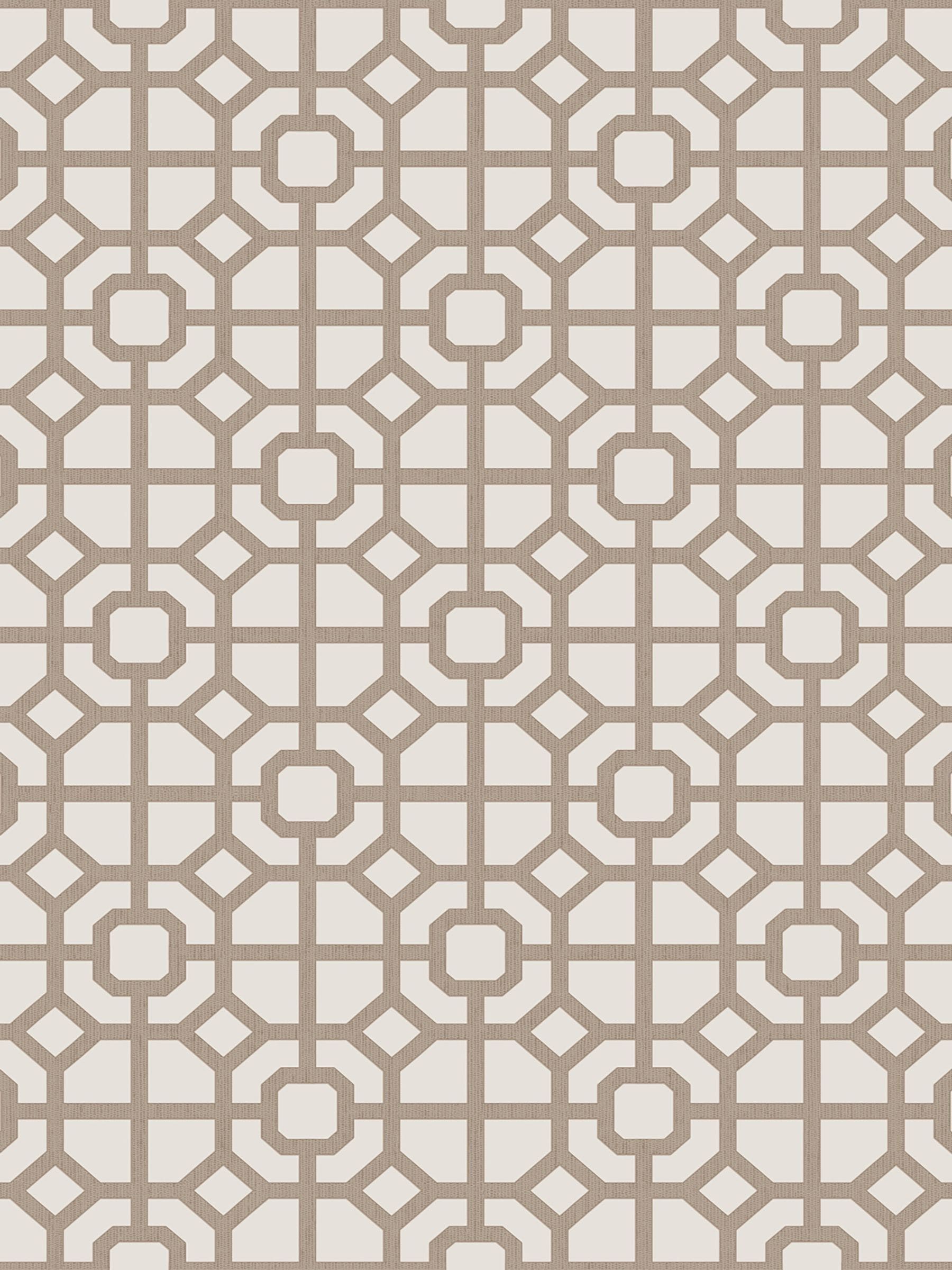 Galerie bronze brown lattice wallpaper sample A4, UK version