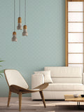 Galerie Blue Spring Blossom Lattice A4 Wallpaper Sample