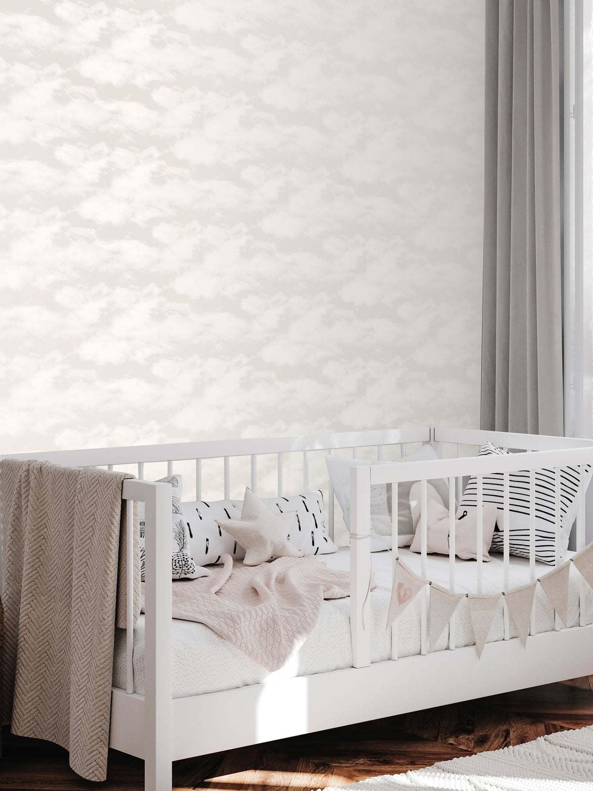 Style Sisters wallpaper sample Beige Cloud Pearl A4 - British product