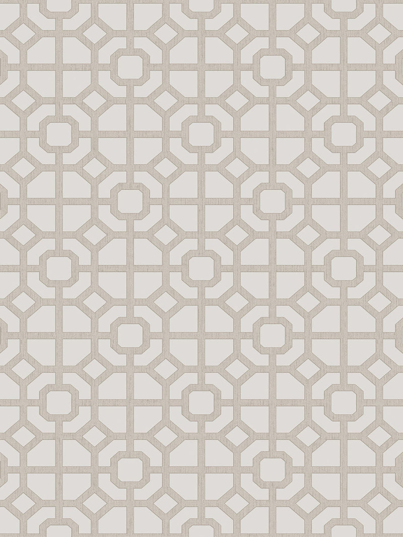 Galerie Bronze Brown Spring Blossom Lattice wallpaper sample, UK version