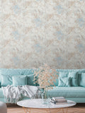 Galerie beige Welcome Home Tree Leaf wallpaper sample A4, UK version