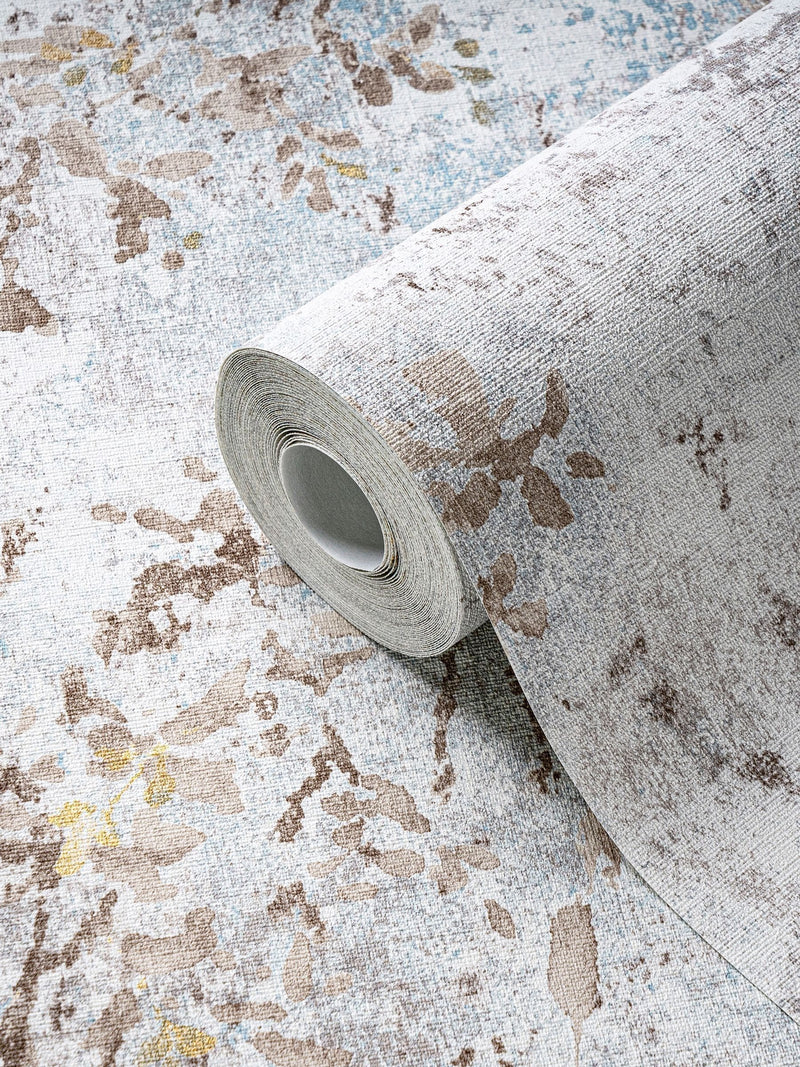 Galerie beige Welcome Home Tree Leaf wallpaper sample A4, UK version