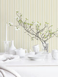 Galerie Green French Country Stripe A4 Wallpaper Sample