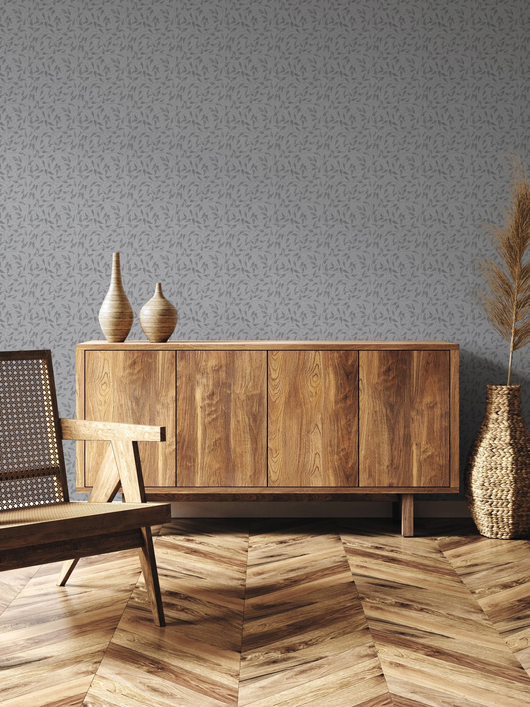 Laurence Llewelyn-Bowen wallpaper sample Beige Tit Willow Tree Leaf A4, imported from the UK