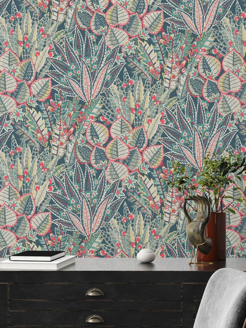 Galerie Welcome Home floral print wallpaper sample A4, imported from the UK