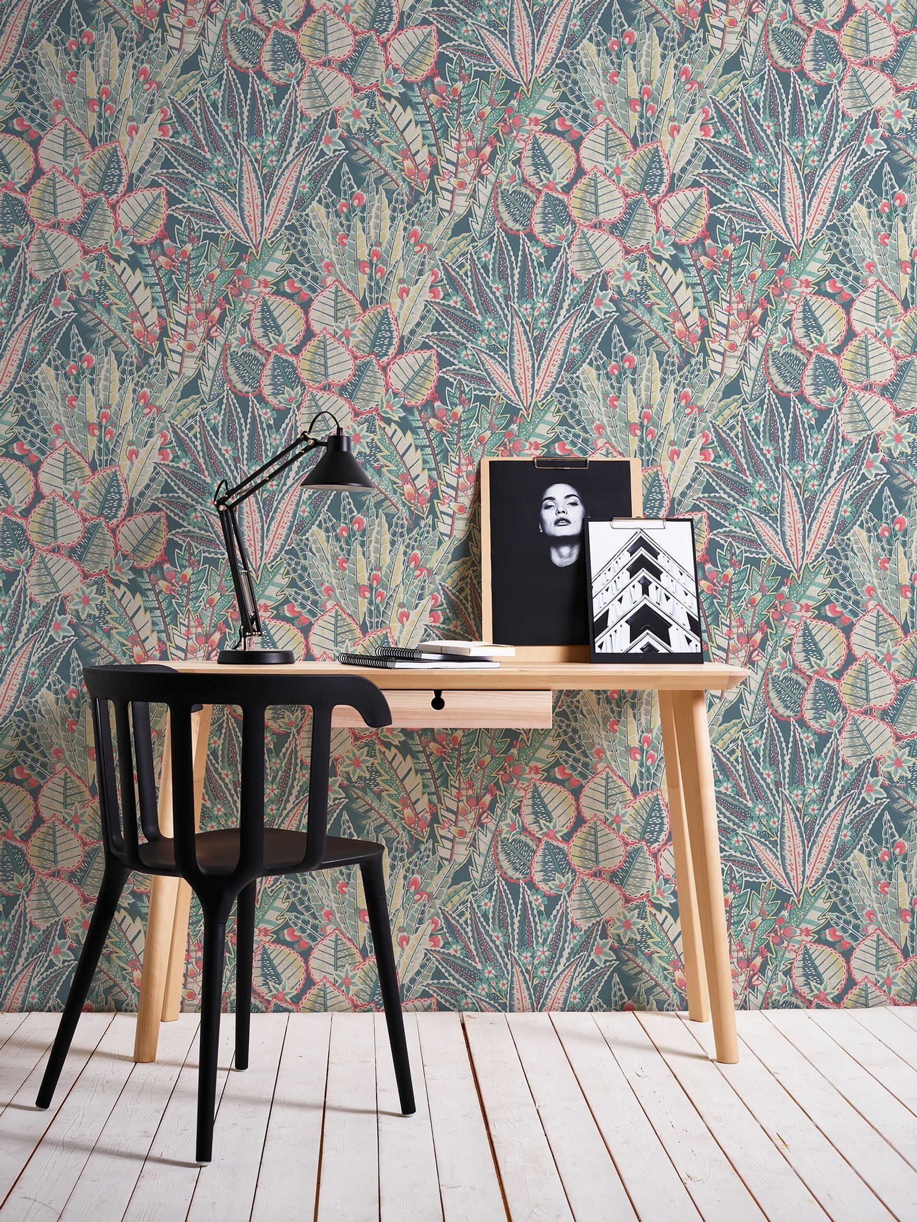 Galerie Welcome Home floral print wallpaper sample A4, imported from the UK