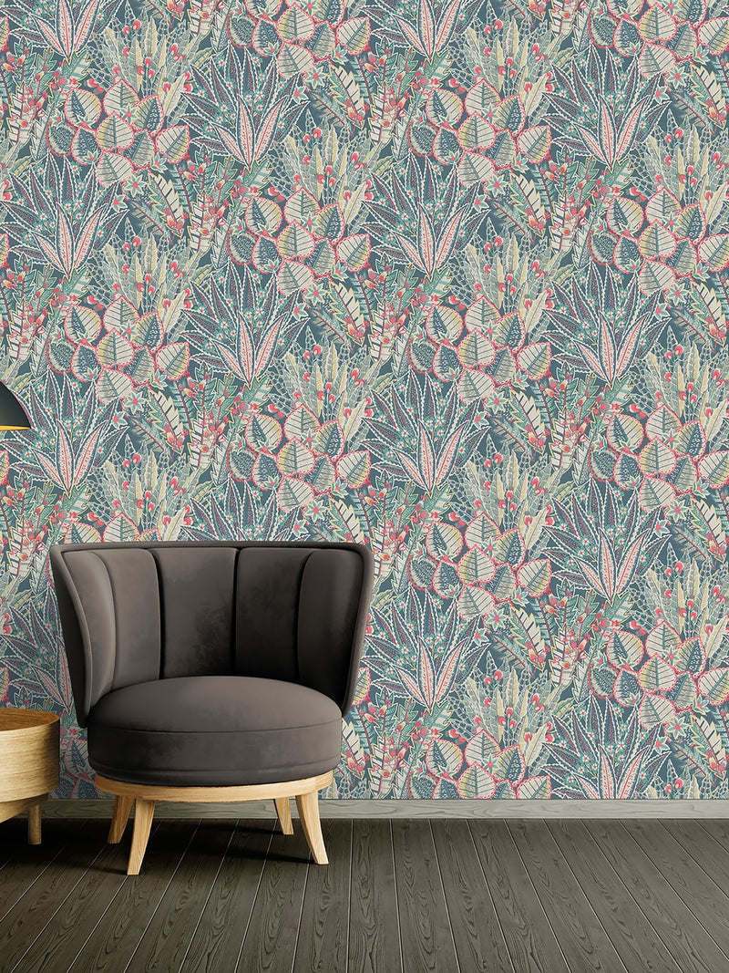 Galerie Welcome Home floral print wallpaper sample A4, imported from the UK