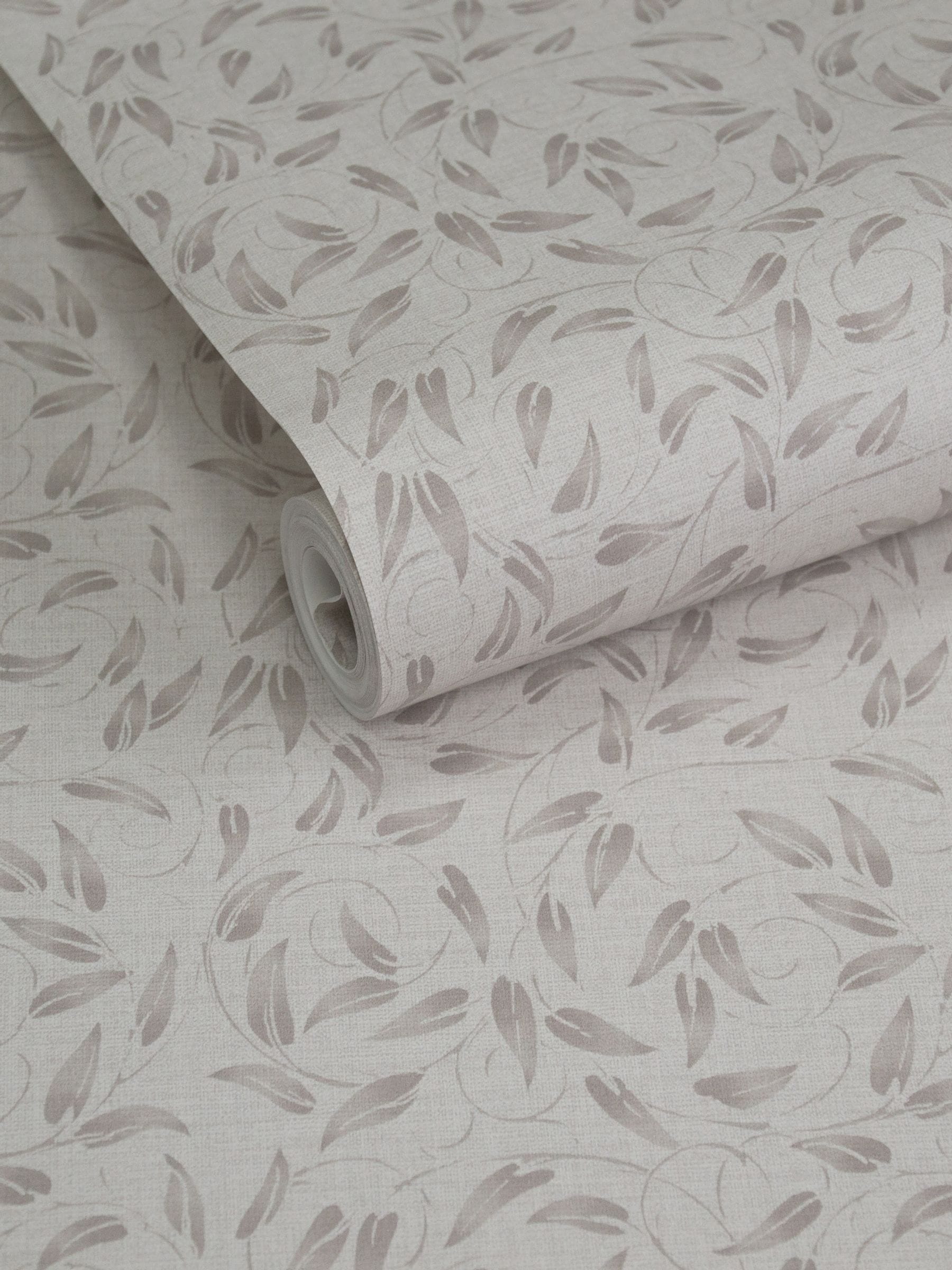 Laurence Llewelyn-Bowen wallpaper sample Beige Tit Willow Tree Leaf A4, imported from the UK