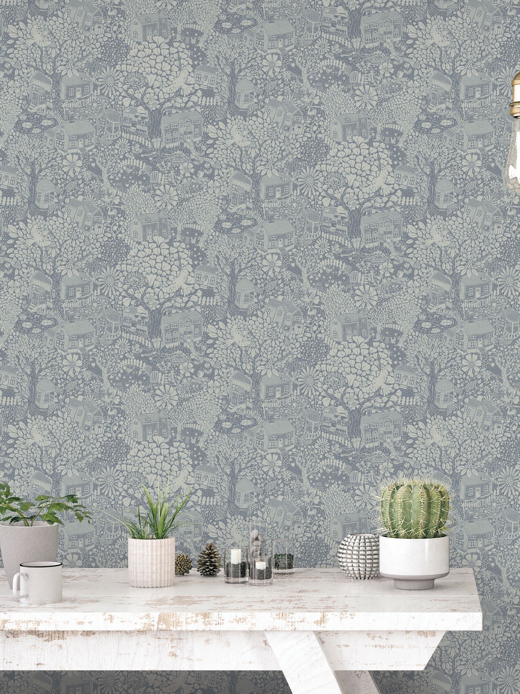 Galerie Blue Sommarang 2 Woodland A4 Wallpaper Sample