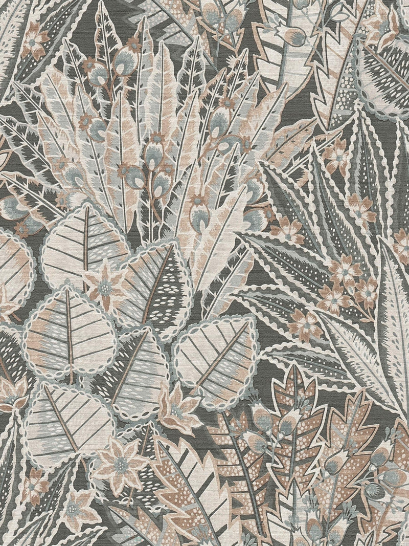 Galerie Bronze Brown floral A4 wallpaper sample, imported from the UK