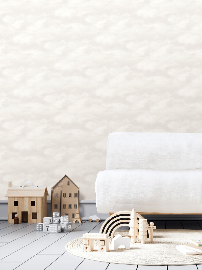 Style Sisters beige cloud wallpaper sample A4 - British product