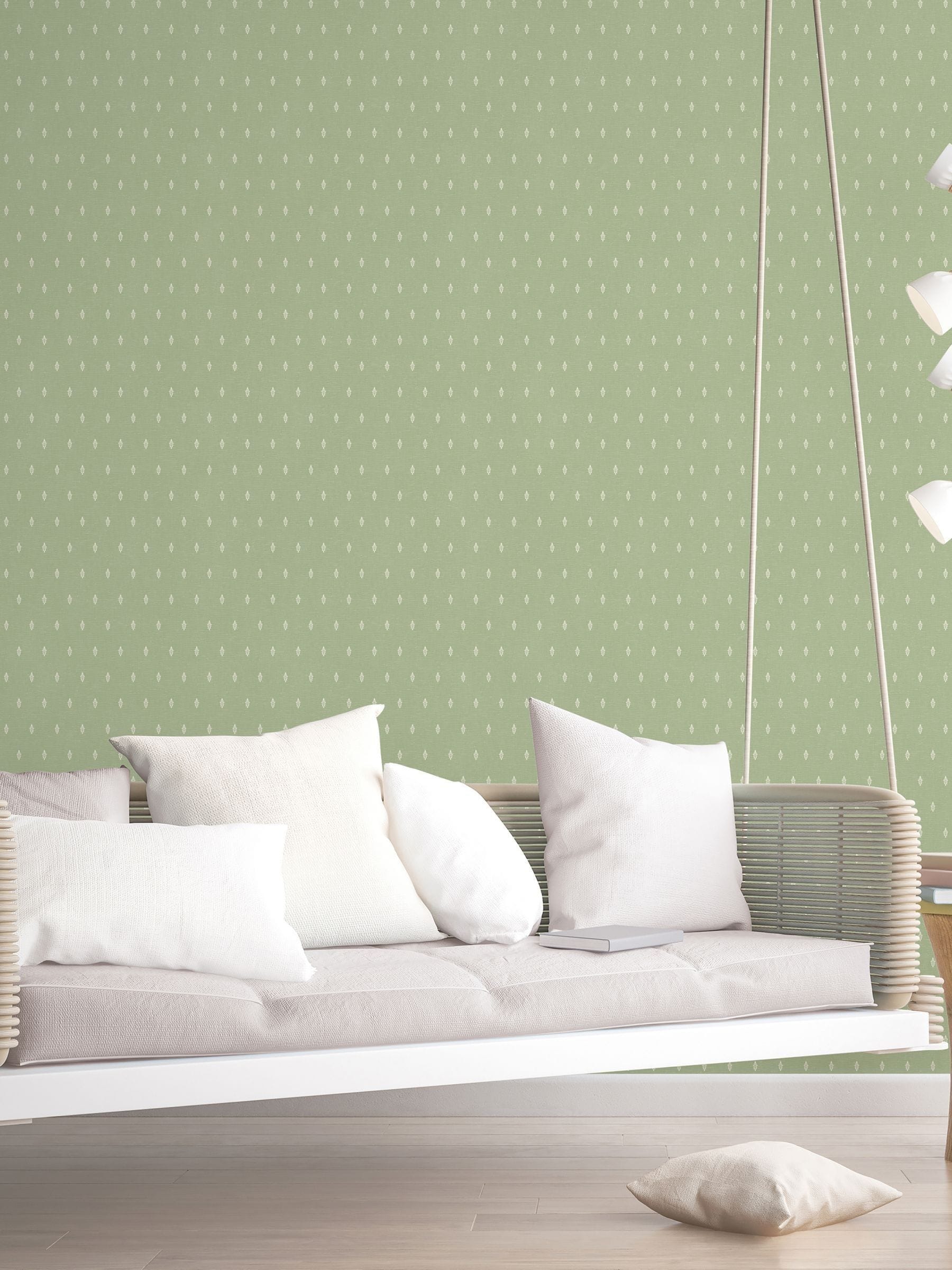 Galerie Blue French Country Motif Wallpaper Sample A4
