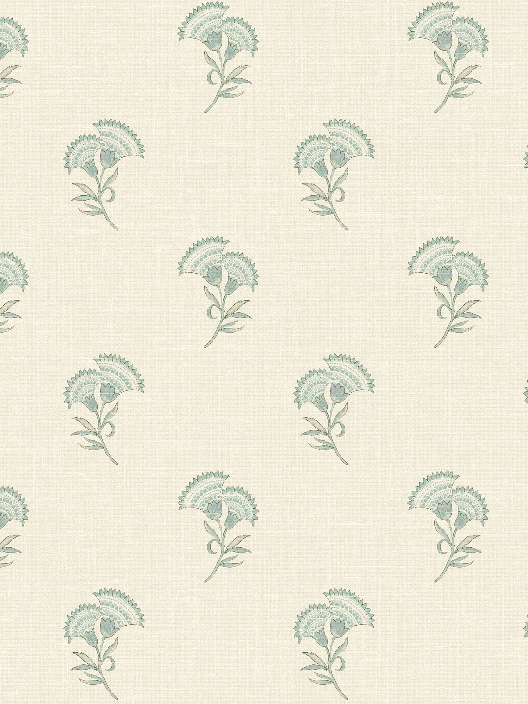 Galerie green French Country floral print wallpaper sample A4, UK version