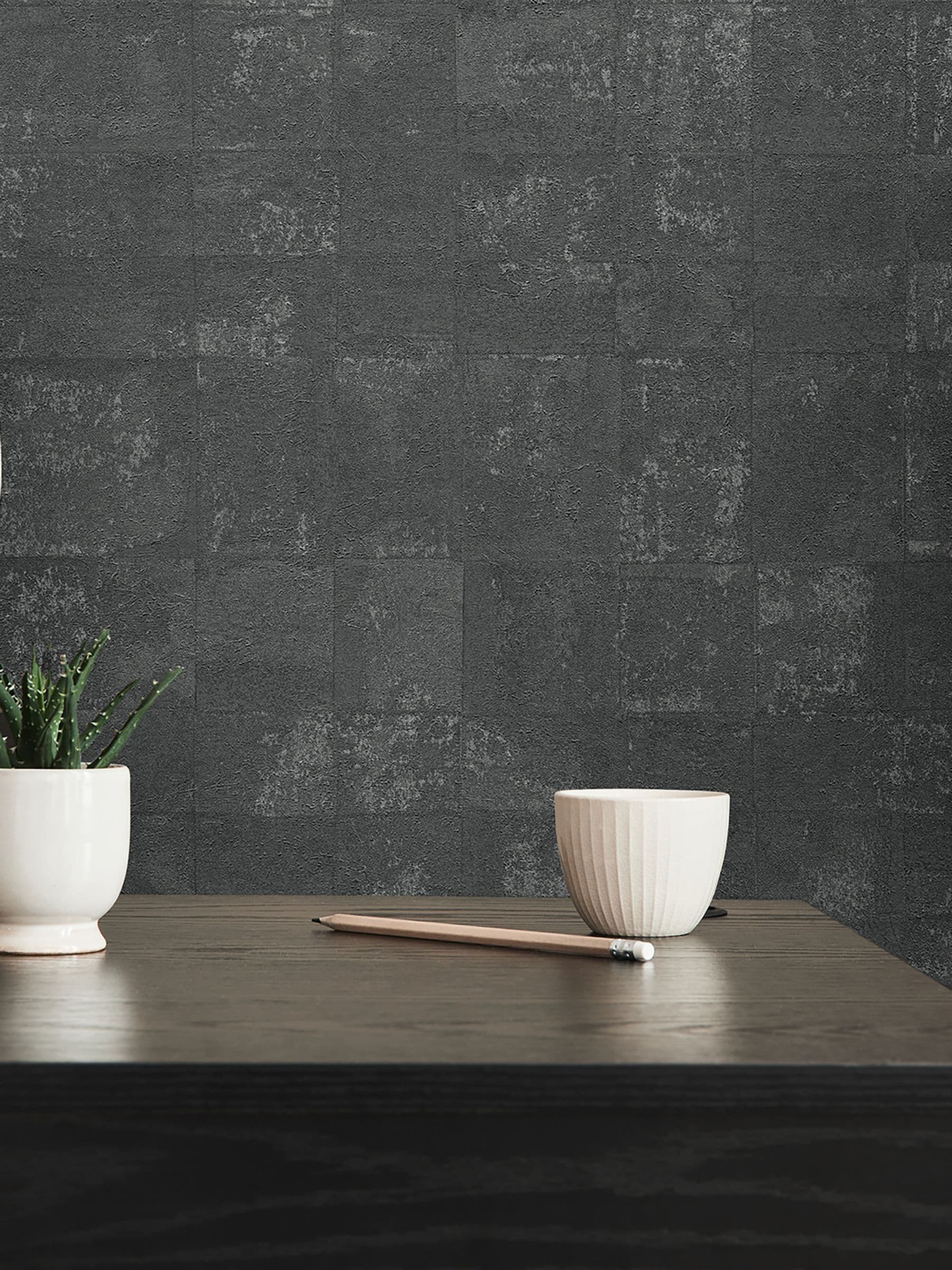 Galerie Black Welcome Home Tile A4 wallpaper sample, UK version