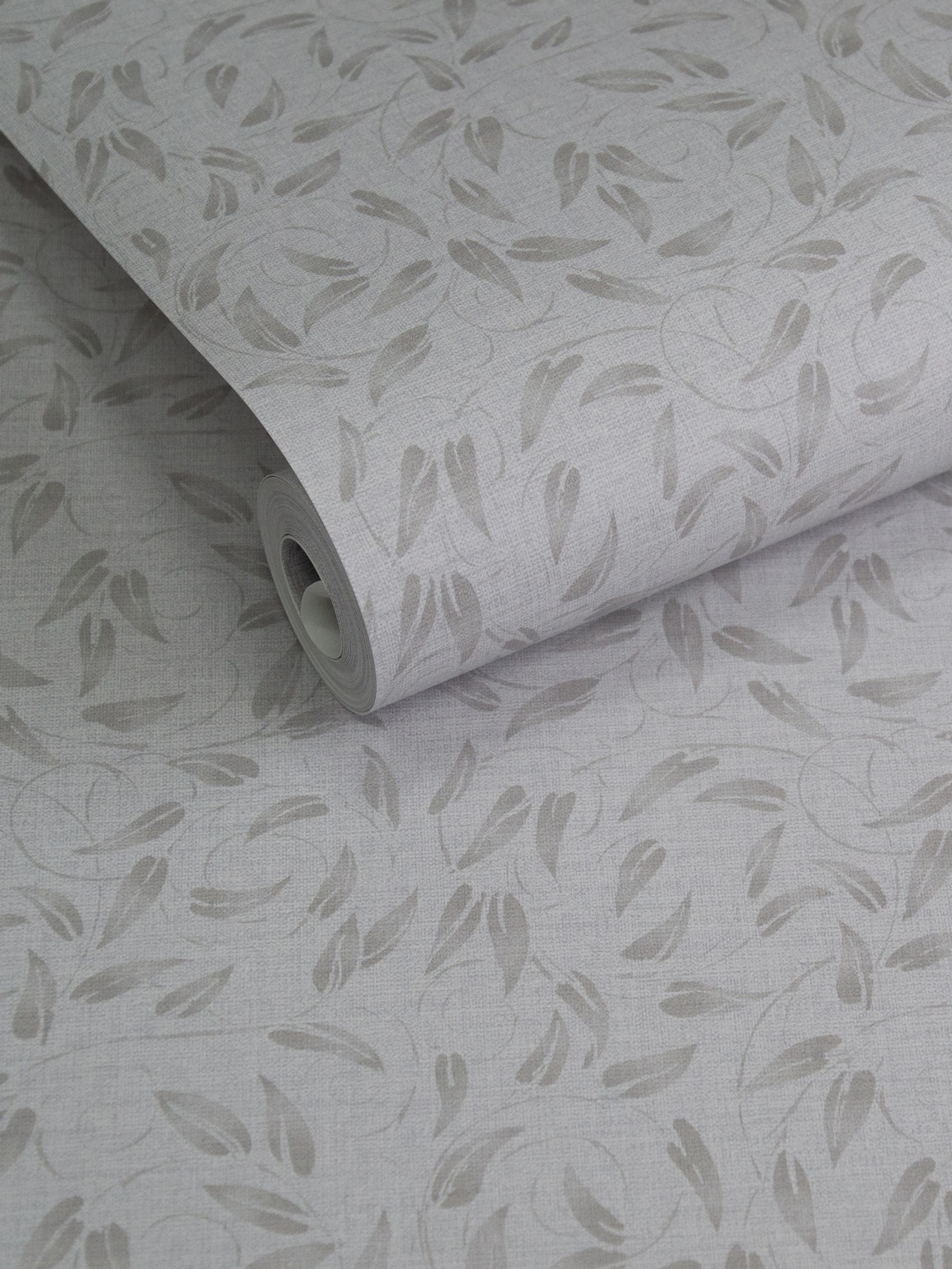 Laurence Llewelyn-Bowen Silver Grey Tit Willow wallpaper sample A4 (British brand)