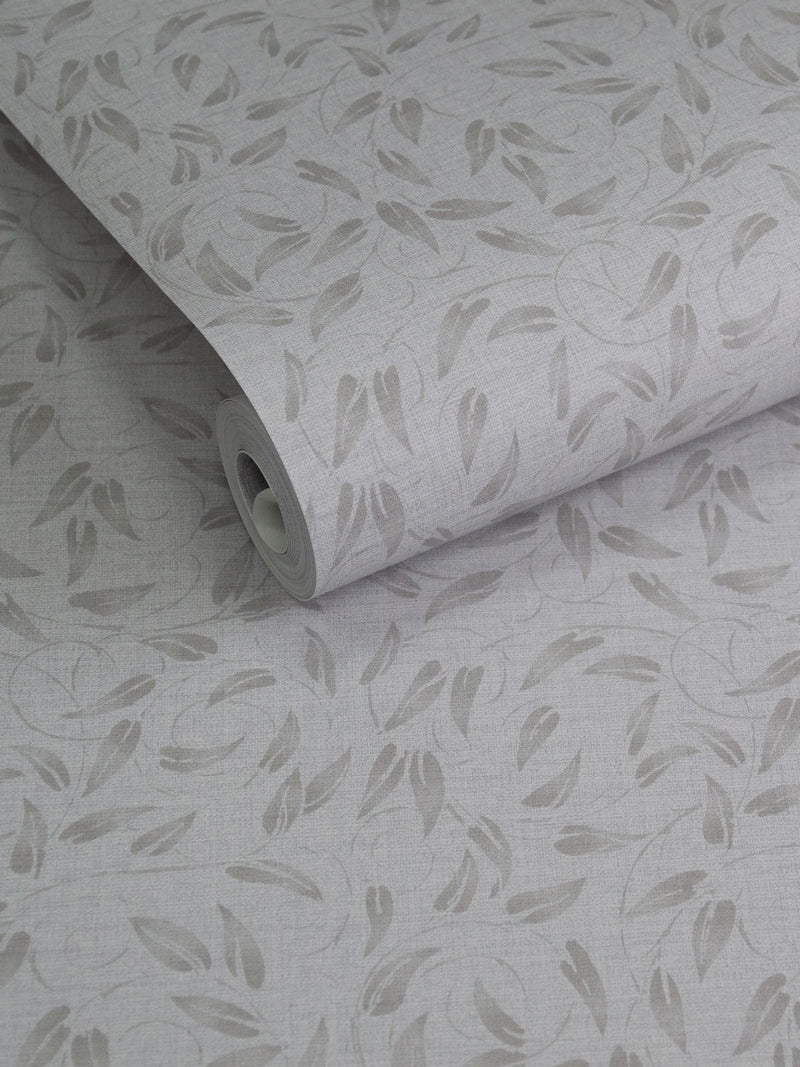 Laurence Llewelyn-Bowen Silver Grey Tit Willow wallpaper sample A4 (British brand)